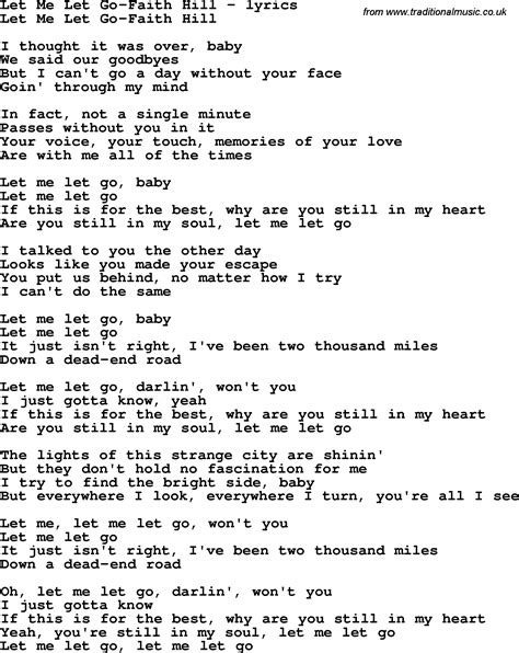 let me go lyrics